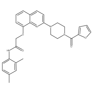 N-(2,4-dimethylphenyl)-2-((2-(4-(furan-2-carbonyl)piperazin-1-yl)quinolin-8-yl)oxy)acetamide Structure