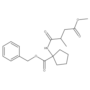 1-[(3-Methoxycarbonyl-2-methylpropanoyl)amino]-1-cyclopentanecarboxylic acid, benzyl ester Structure