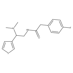 N-(2-(dimethylamino)-2-(thiophen-3-yl)ethyl)-2-(4-fluorophenyl)acetamide结构式