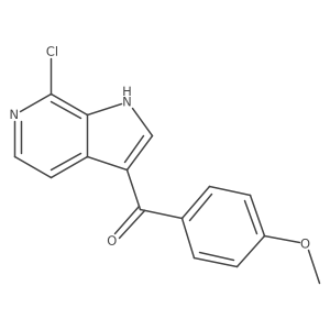 (7-Chloro-1H-pyrrolo[2,3-c]pyridin-3-yl)(4-methoxyphenyl)methanone结构式