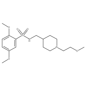2,5-dimethoxy-N-((1-(2-methoxyethyl)piperidin-4-yl)methyl)benzenesulfonamide Structure