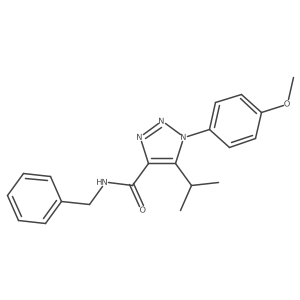 N-benzyl-1-(4-methoxyphenyl)-5-(propan-2-yl)-1H-1,2,3-triazole-4-carboxamide结构式