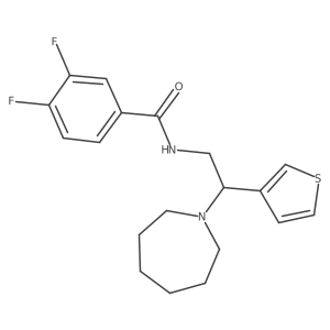 N-(2-(azepan-1-yl)-2-(thiophen-3-yl)ethyl)-3,4-difluorobenzamide Structure