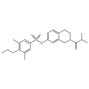 4-ethoxy-N-(2-isobutyryl-1,2,3,4-tetrahydroisoquinolin-7-yl)-3,5-dimethylbenzenesulfonamide结构式