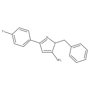 1-benzyl-3-(4-fluorophenyl)-1H-pyrazol-5-amine Structure