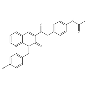 N-(4-acetamidophenyl)-1-(4-chlorobenzyl)-2-oxo-1,2-dihydro-1,8-naphthyridine-3-carboxamide Structure