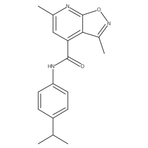 3,6-dimethyl-N-[4-(propan-2-yl)phenyl][1,2]oxazolo[5,4-b]pyridine-4-carboxamide结构式