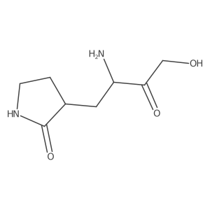 (3S)-3-[(2S)-2-amino-4-hydroxy-3-oxobutyl]pyrrolidin-2-one结构式