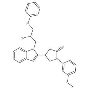4-[1-(2-hydroxy-3-phenoxypropyl)-1H-benzimidazol-2-yl]-1-(3-methoxyphenyl)pyrrolidin-2-one Structure