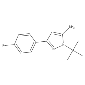 1-tert-Butyl-3-(4-fluorophenyl)-1H-pyrazol-5-amine, AldrichCPR结构式