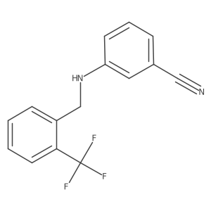 3-[[[2-(Trifluoromethyl)phenyl]methyl]amino]benzonitrile结构式