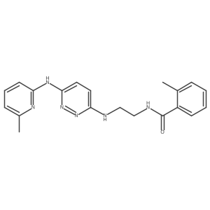 2-methyl-N-(2-((6-((6-methylpyridin-2-yl)amino)pyridazin-3-yl)amino)ethyl)benzamide结构式