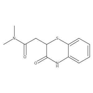 N,N-dimethyl-2-(3-oxo-3,4-dihydro-2H-1,4-benzothiazin-2-yl)acetamide结构式