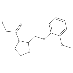 3-alpha-Iodoacetyl-2-(o-methoxyphenoxy)methyl-thiazolidine结构式