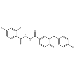 N'-{1-[(4-chlorophenyl)methyl]-6-oxo-1,6-dihydropyridine-3-carbonyl}-2,4-difluorobenzohydrazide Structure
