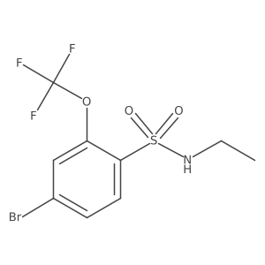 4-bromo-N-ethyl-2-(trifluoromethoxy)benzenesulfonamide结构式