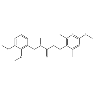 N-[(2,3-dimethoxyphenyl)methyl]-3-[4,6-dimethyl-2-(methylsulfanyl)pyrimidin-5-yl]-N-methylpropanamide Structure