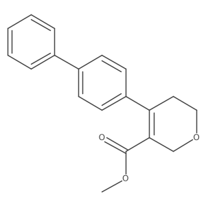 4-Biphenyl-4-yl-5,6-dihydro-2H-pyran-3-carboxylic acid methyl ester Structure