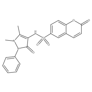 N-(1,5-dimethyl-3-oxo-2-phenyl-2,3-dihydro-1H-pyrazol-4-yl)-2-oxo-2H-chromene-6-sulfonamide Structure