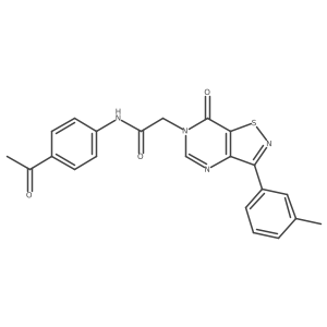 N-(4-acetylphenyl)-2-[3-(3-methylphenyl)-7-oxo-6H,7H-[1,2]thiazolo[4,5-d]pyrimidin-6-yl]acetamide Structure
