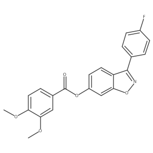 COc1ccc(C(=O)Oc2ccc3c(-c4ccc(F)cc4)noc3c2)cc1OC结构式