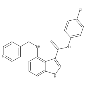 N-(4-Chlorophenyl)-4-[(4-pyridinylmethyl)amino]-1H-indole-3-carboxamide Structure