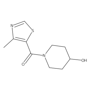 1-(4-Methyl-1,3-thiazole-5-carbonyl)piperidin-4-ol结构式