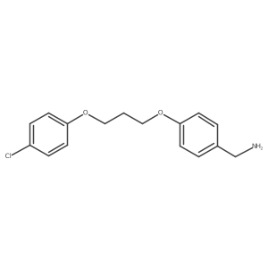 {4-[3-(4-Chlorophenoxy)propoxy]phenyl}methanamine结构式