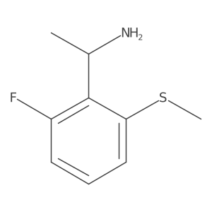 1-(2-Fluoro-6-(methylthio)phenyl)ethan-1-amine Structure
