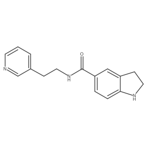 1h-Indole-5-carboxamide,2,3-dihydro-n-[2-(3-pyridinyl)ethyl]-结构式