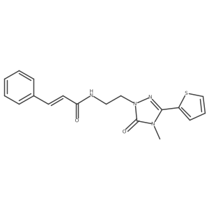 N-(2-(4-methyl-5-oxo-3-(thiophen-2-yl)-4,5-dihydro-1H-1,2,4-triazol-1-yl)ethyl)cinnamamide Structure