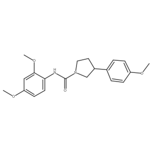 N-(2,4-dimethoxyphenyl)-3-(4-methoxyphenyl)pyrrolidine-1-carboxamide结构式