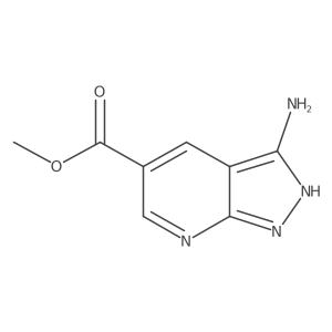 Methyl 3-amino-1h-pyrazolo[3,4-b]pyridine-5-carboxylate结构式
