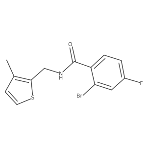 Cc1ccsc1CNC(=O)c1ccc(F)cc1Br结构式