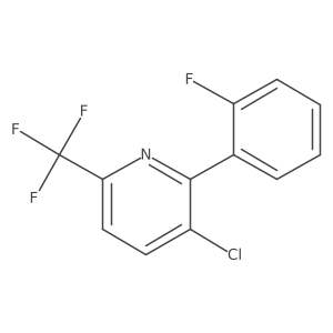 3-Chloro-2-(2-fluorophenyl)-6-(trifluoromethyl)pyridine Structure