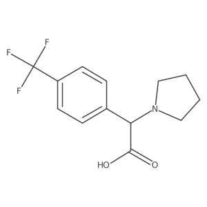 2-(Pyrrolidin-1-yl)-2-(4-(trifluoromethyl)phenyl)acetic acid Structure