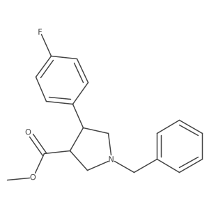 methyl (3R*,4R*)-1-benzyl-4-(4-fluorophenyl)pyrrolidine-3-carboxylate Structure