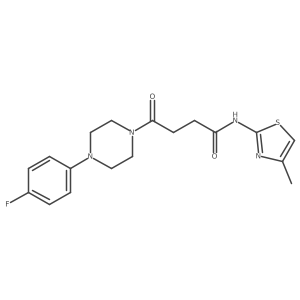 4-[4-(4-fluorophenyl)piperazin-1-yl]-N-[(2Z)-4-methyl-1,3-thiazol-2(3H)-ylidene]-4-oxobutanamide结构式