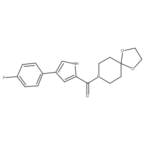 (4-(4-fluorophenyl)-1H-pyrrol-2-yl)(1,4-dioxa-8-azaspiro[4.5]decan-8-yl)methanone结构式