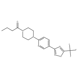 1-(4-(5-(5-(Trifluoromethyl)-1,2,4-oxadiazol-3-yl)pyridin-2-yl)piperazin-1-yl)butan-1-one结构式