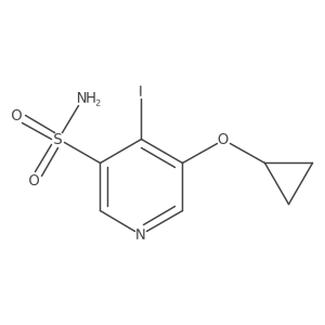 5-Cyclopropoxy-4-iodopyridine-3-sulfonamide结构式