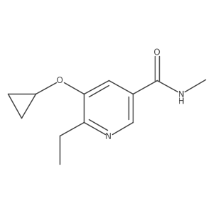 5-Cyclopropoxy-6-ethyl-N-methylnicotinamide结构式