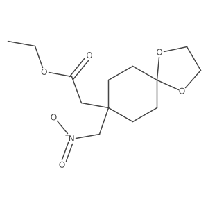 Ethyl 2-(8-(nitromethyl)-1,4-dioxaspiro[4.5]decan-8-yl)acetate Structure