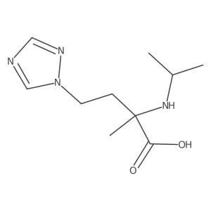 2-methyl-2-[(propan-2-yl)amino]-4-(1H-1,2,4-triazol-1-yl)butanoic acid结构式