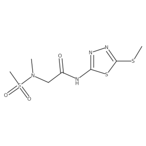 2-(N-methylmethanesulfonamido)-N-[5-(methylsulfanyl)-1,3,4-thiadiazol-2-yl]acetamide结构式