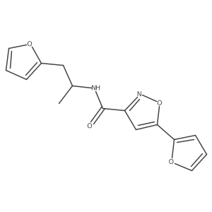 5-(furan-2-yl)-N-(1-(furan-2-yl)propan-2-yl)isoxazole-3-carboxamide Structure
