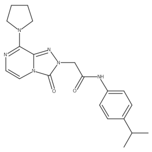 2-[3-oxo-8-(pyrrolidin-1-yl)[1,2,4]triazolo[4,3-a]pyrazin-2(3H)-yl]-N-[4-(propan-2-yl)phenyl]acetamide Structure