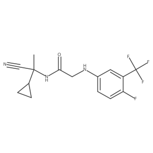 N-(1-cyano-1-cyclopropylethyl)-2-{[4-fluoro-3-(trifluoromethyl)phenyl]amino}acetamide结构式