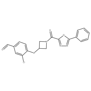 3-Chloro-4-(1-(5-phenyl-1,3,4-oxadiazole-2-carbonyl)azetidin-3-yloxy)benzaldehyde Structure