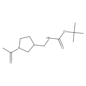 Tert-butyl (1-acetylpyrrolidin-3-yl)methylcarbamate结构式